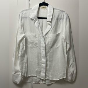 Cloth and Stone, white linen blouse, size m